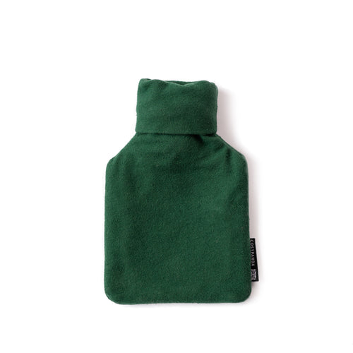 green hot water bottle