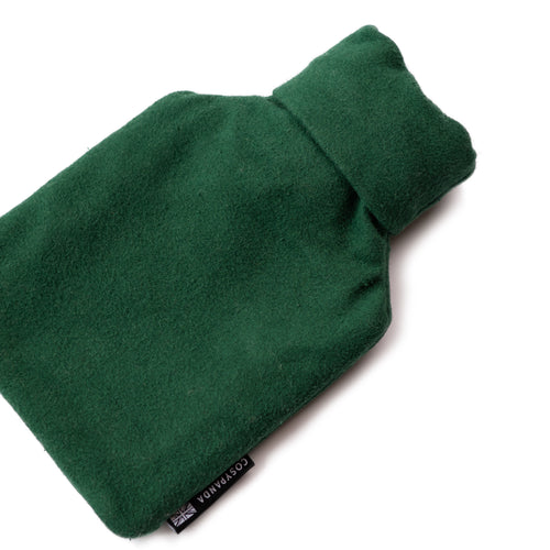 green recycled hot water bottle