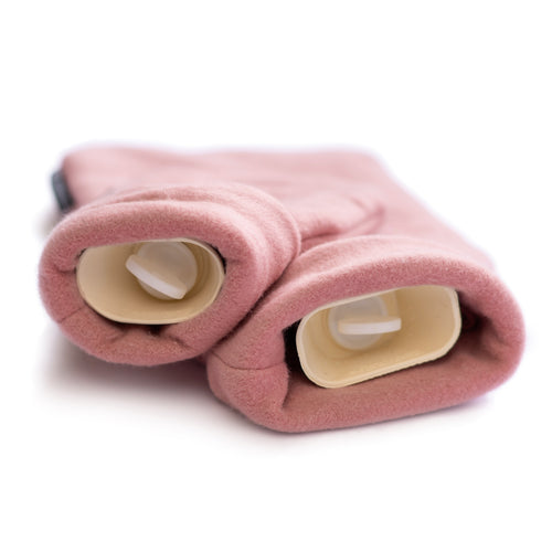 Little and Large Pink Organic Cotton Hot Water Bottle Gift Set