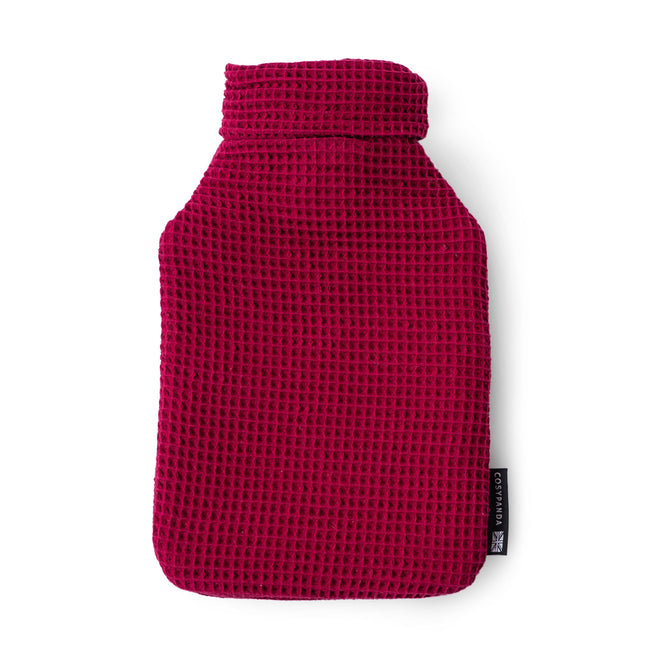 Ruby Red Luxurious 2 Litre Waffle Hot Water Bottle
