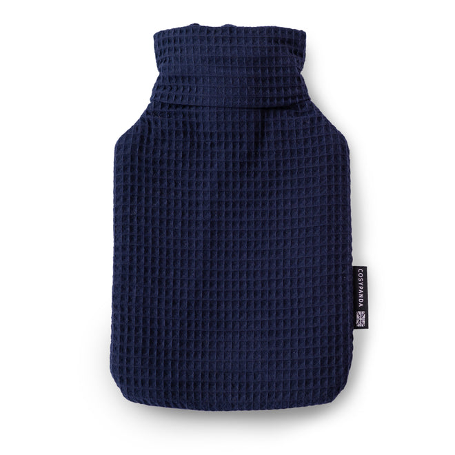 Navy Blue Luxurious 2 Litre Waffle Hot Water Bottle