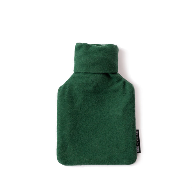 green hot water bottle