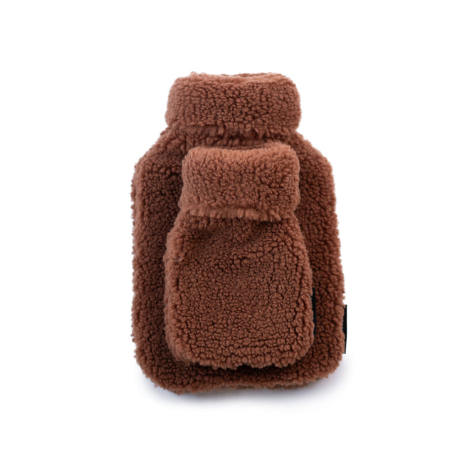 Little and Large Chocolate Teddy Hot Water Bottle Gift Set
