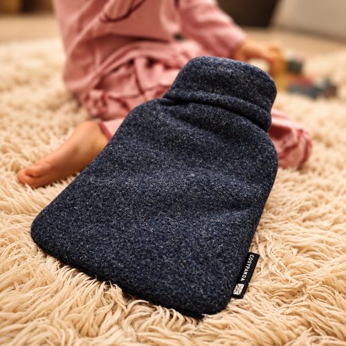 Midnight Navy Merino Wool 2 Litre Hot Water Bottle