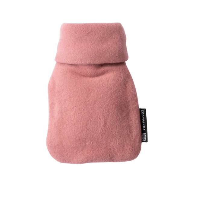 Mini housse en coton rose et bouillotte en caoutchouc naturel