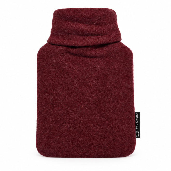 Burgundy Merino Wool 2 Litre Hot Water Bottle