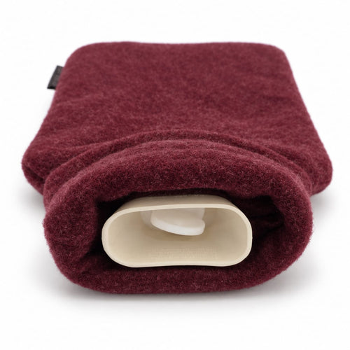 Mulberry Burgundy Merino Wool 2 Litre Hot Water Bottle