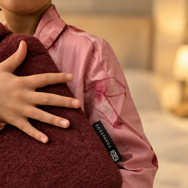 Burgundy Merino Wool 2 Litre Hot Water Bottle