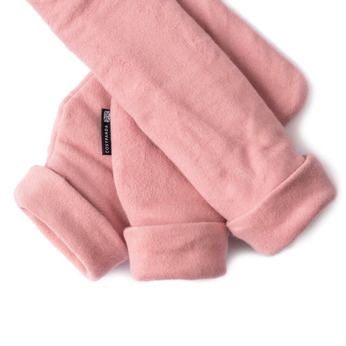 Ensemble-cadeau de bouillotte triple luxe en coton rose