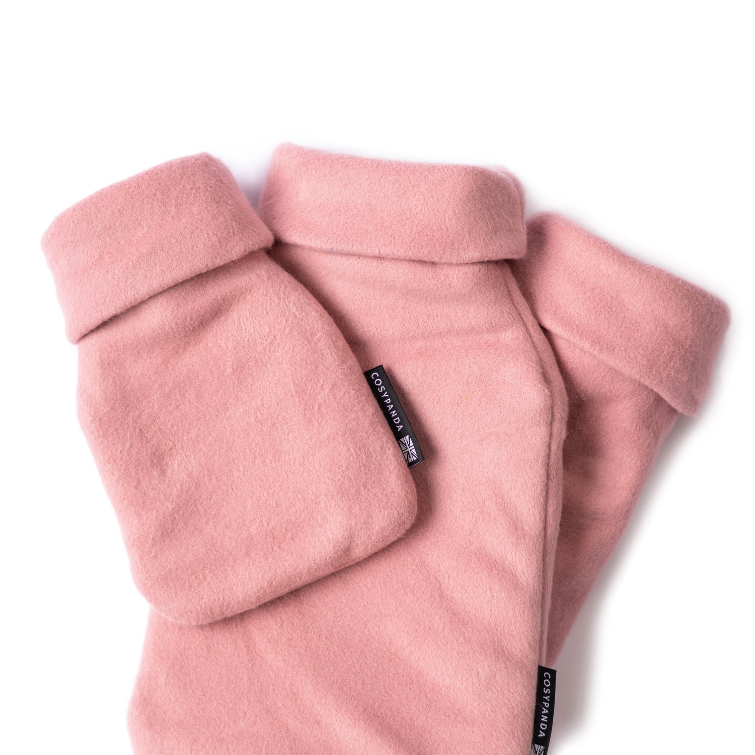 Triple Luxury Organic Cotton Pink Hot Water Bottle Gift Set CosyPanda