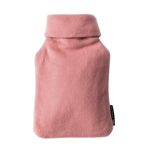 Bouillotte en coton naturel fabriquée au Royaume-Uni en rose blush 