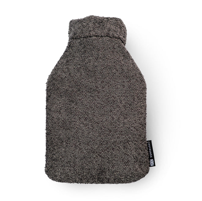 Graphite Fleece Hot Water Bottle - Cover Made From Recycled Plastic