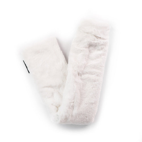Long Silky Soft White Hot Water Bottle - Made From Recycled Faux Fur