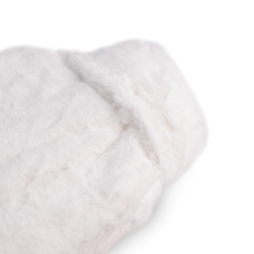 Soft white hot water bottle cover 