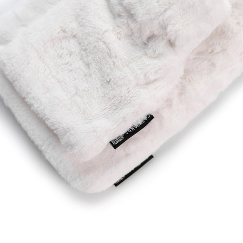 Recycled White Faux Fur Hot Water Bottle Gift Set
