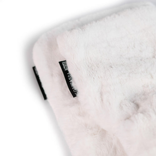 Recycled White Faux Fur Hot Water Bottle Gift Set