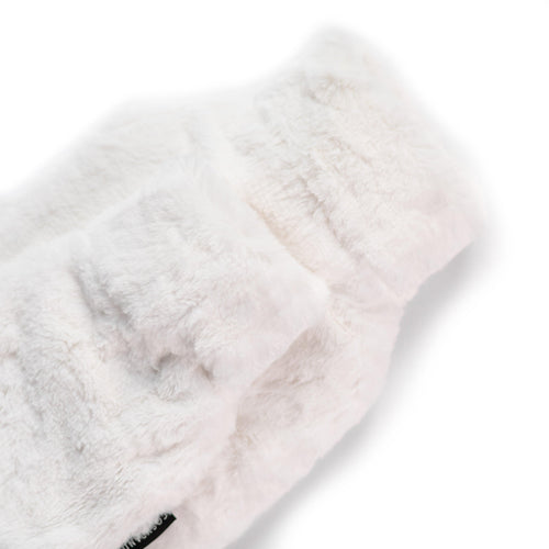 Recycled White Faux Fur Hot Water Bottle Gift Set