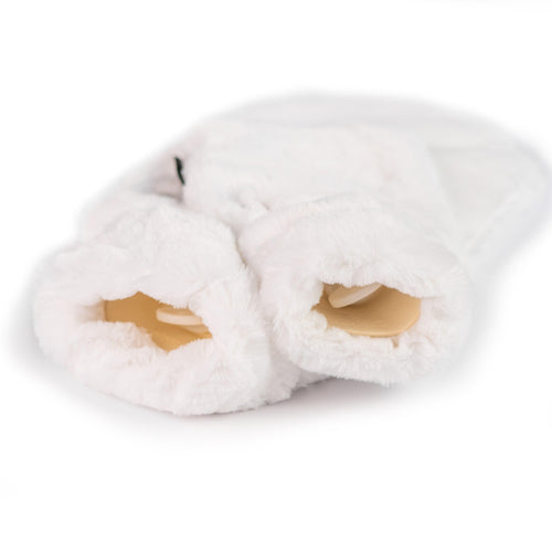 Recycled White Faux Fur Hot Water Bottle Gift Set