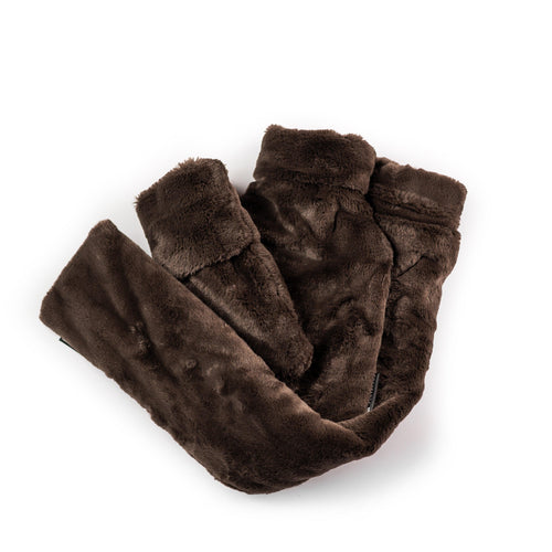 Triple Chocolate Recycled Faux Fur Hot Water Bottle Gift Set